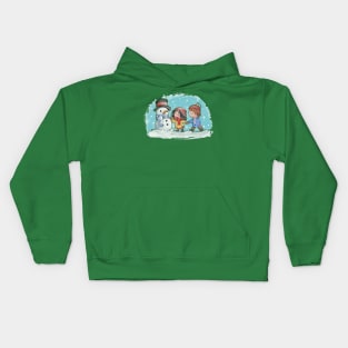 Christmas Snow Scene Kids Hoodie